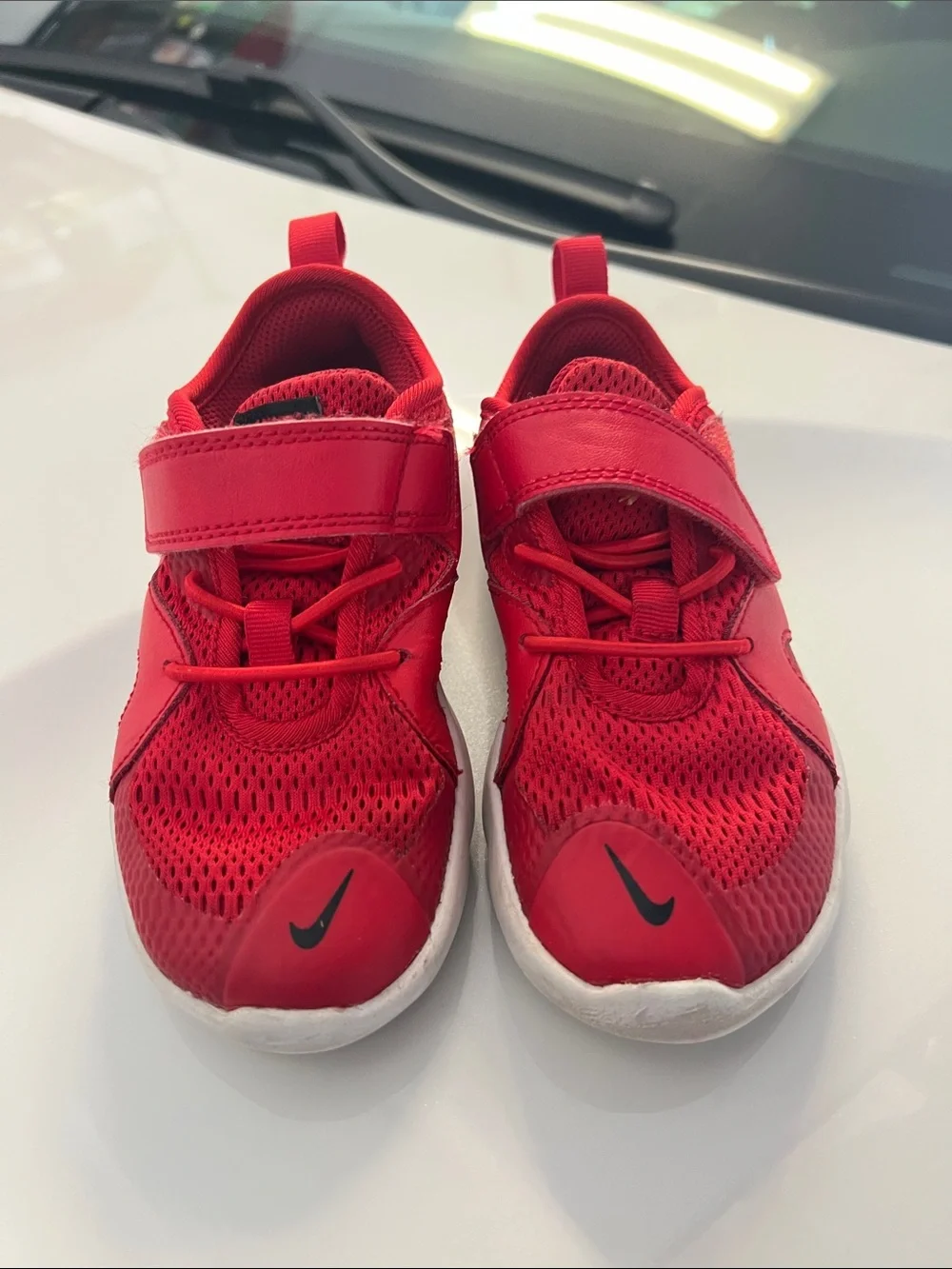 Nike Kids Red Velcro Athletic Sneakers